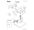 Whirlpool WED4750XQ1 top and console parts diagram