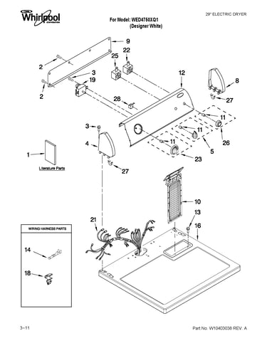 Top and console parts