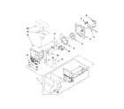Whirlpool GI6SARXXF02 motor and ice container parts diagram