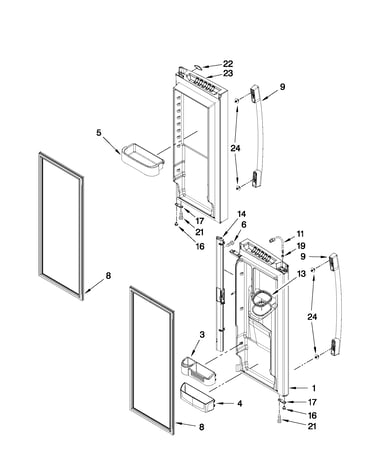 Refrigerator door parts