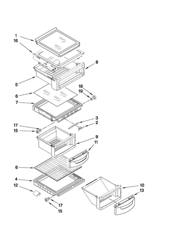 Refrigerator shelf parts