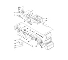 Maytag MSD2273VES00 motor and ice container parts diagram