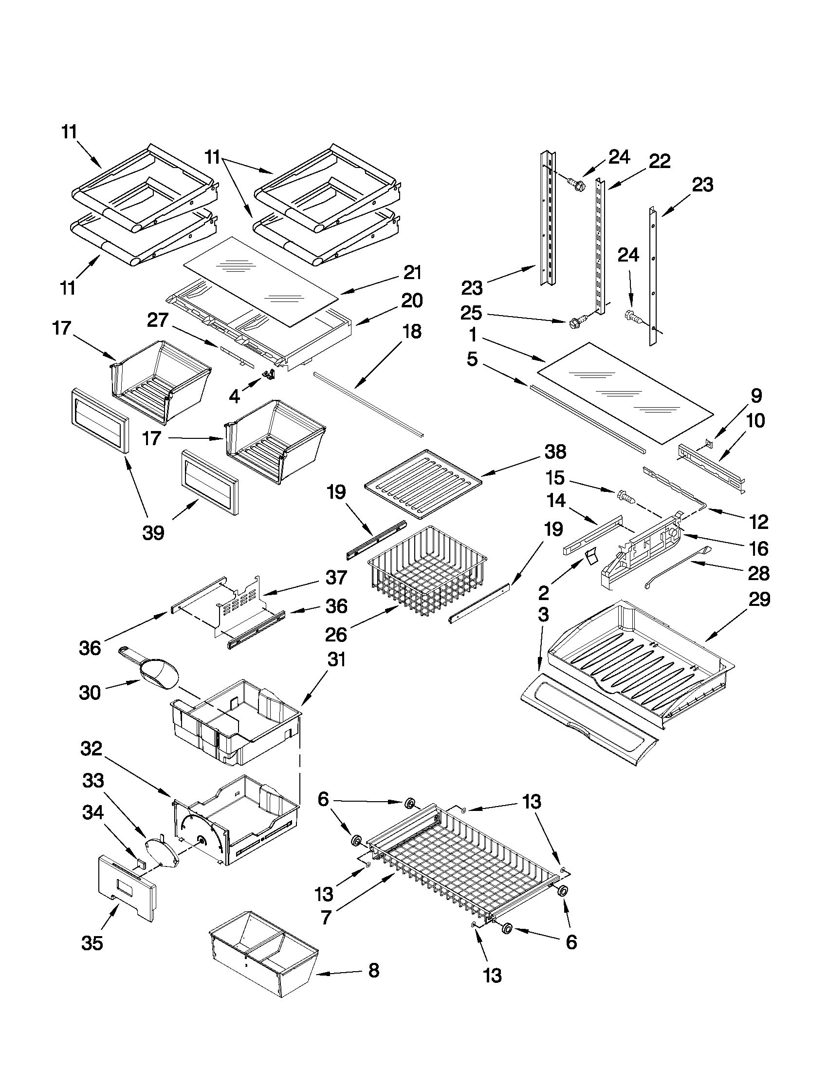 Shelf parts