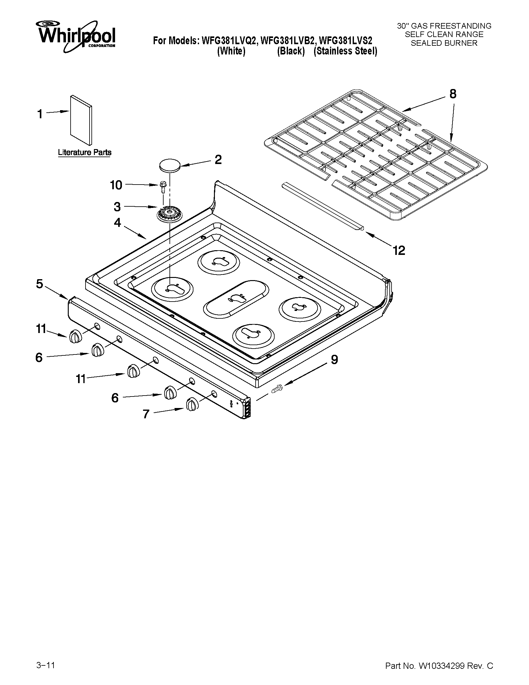 Cooktop parts
