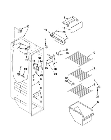 Freezer liner parts