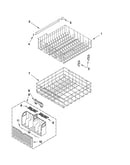 Upper and lower rack and track parts