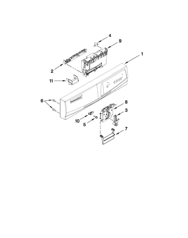 Control panel and latch parts