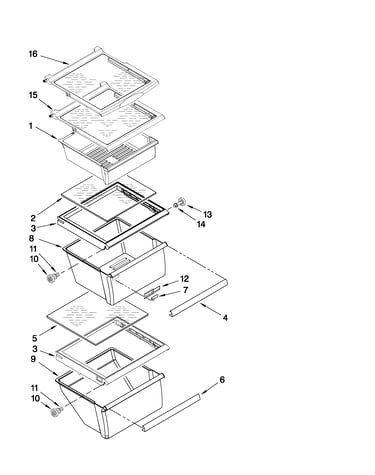 Refrigerator shelf parts