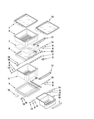 Refrigerator shelf parts