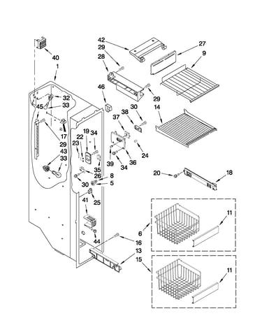 Freezer liner parts