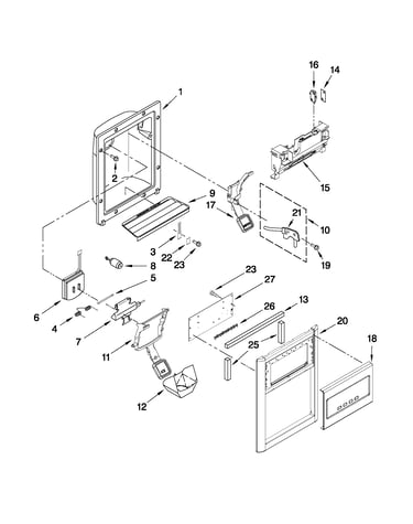 Dispenser front parts
