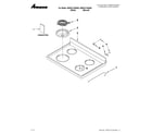 Amana AER3311WAW0 cooktop parts diagram