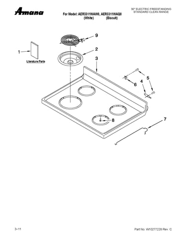 Cooktop parts