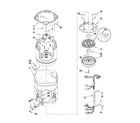 Maytag MVWB850WQ2 motor, basket and tub parts diagram