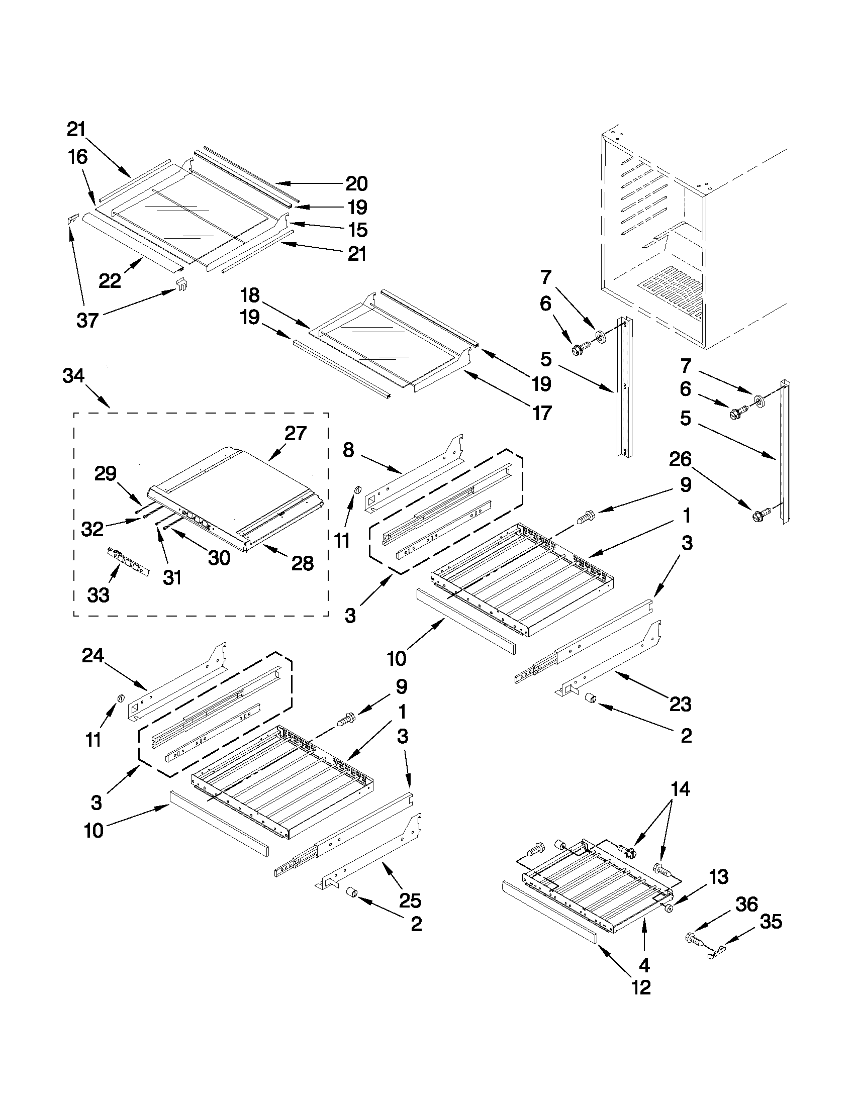 Shelf parts