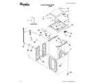 Whirlpool 6AWTW5700XW0 top and cabinet parts diagram