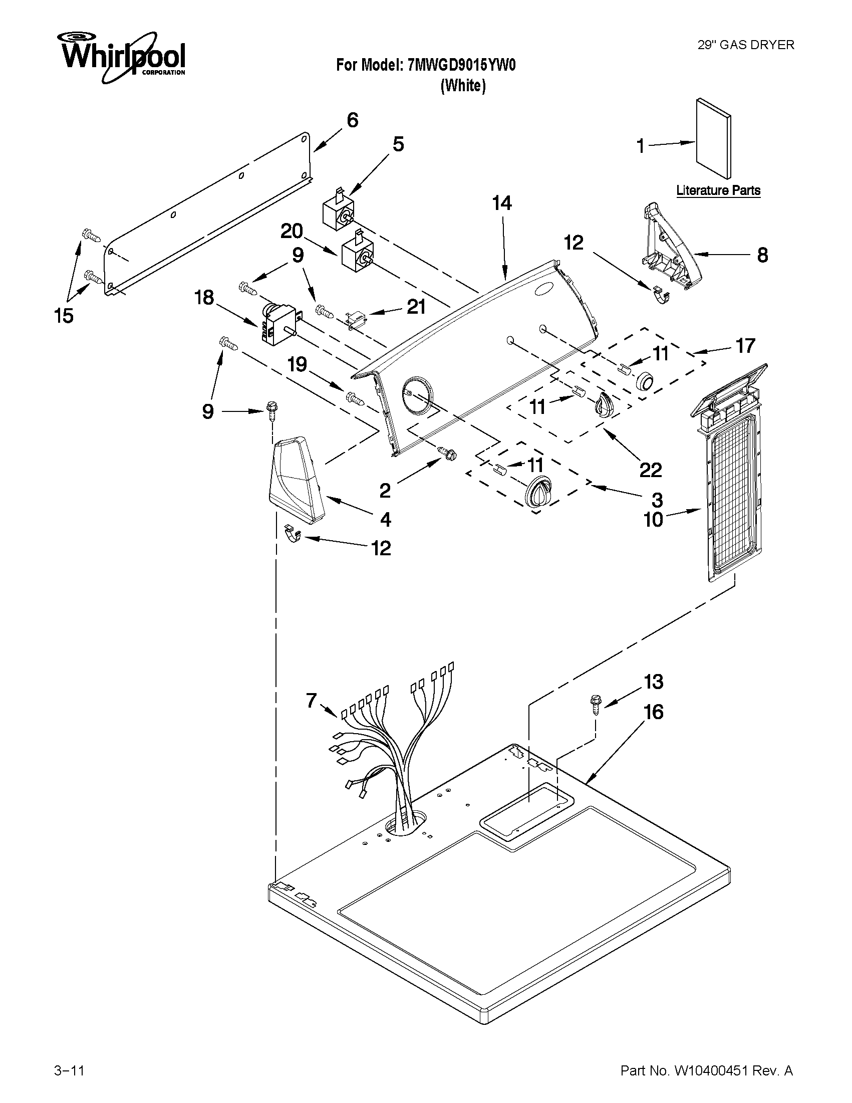 Top and console parts