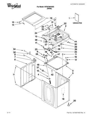 Top and cabinet parts