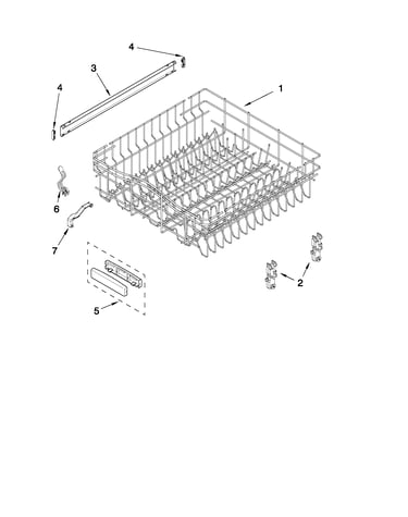 Upper rack and track parts