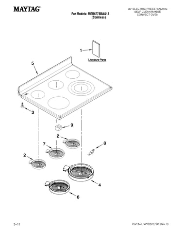 Cooktop parts