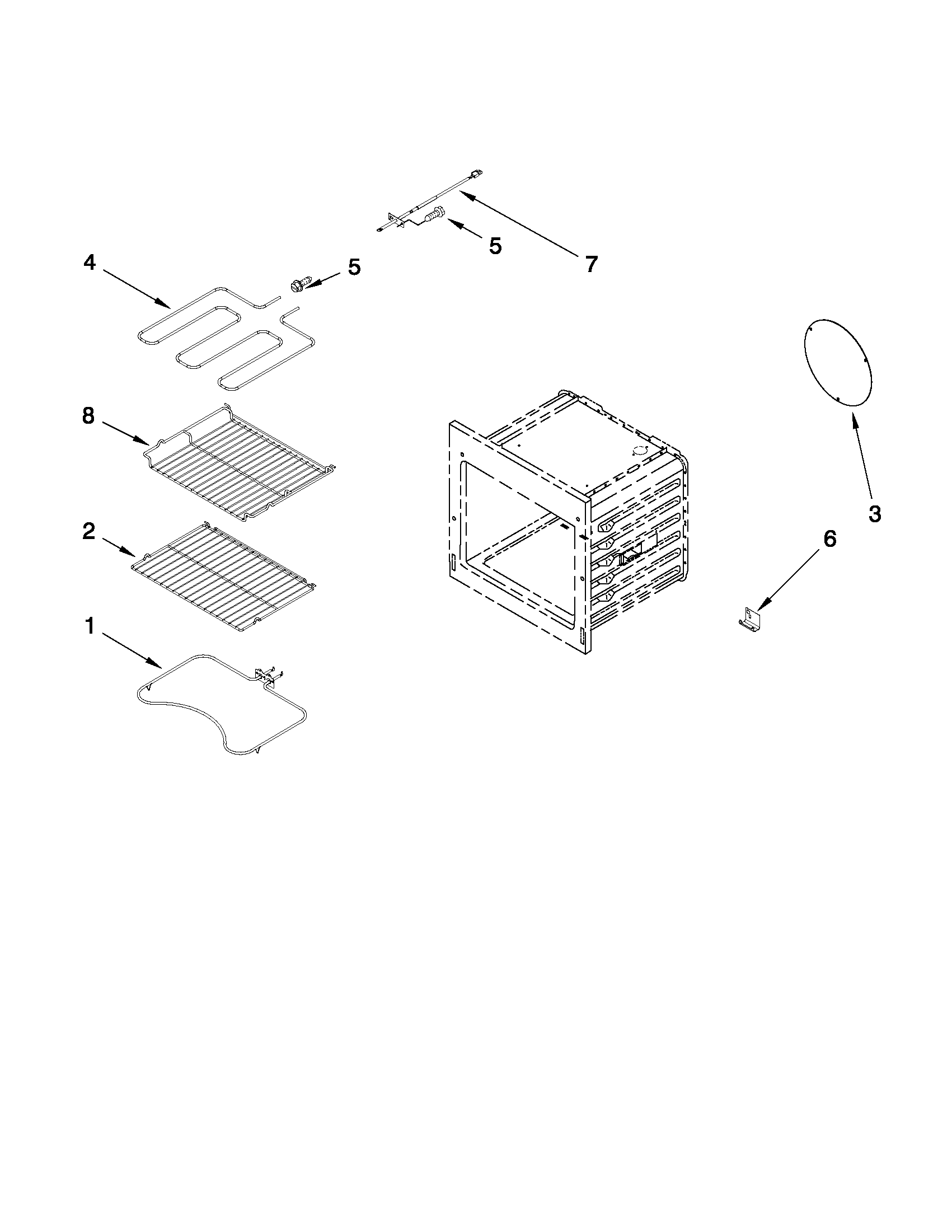 Internal oven parts