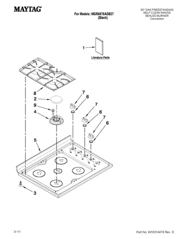 Cooktop parts