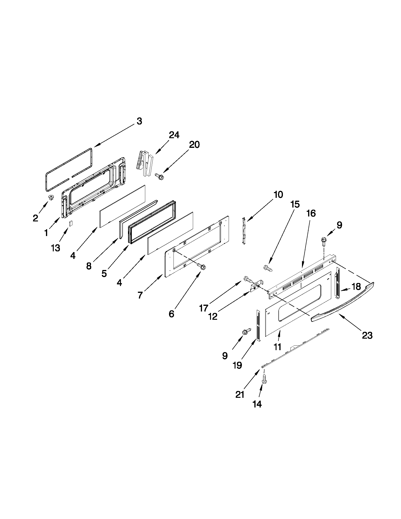 Upper door parts