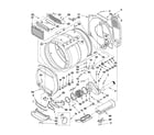 Maytag YMET3800XW0 dryer bulkhead parts diagram