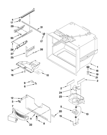 Freezer liner parts