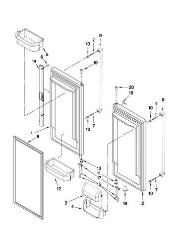 Refrigerator door parts