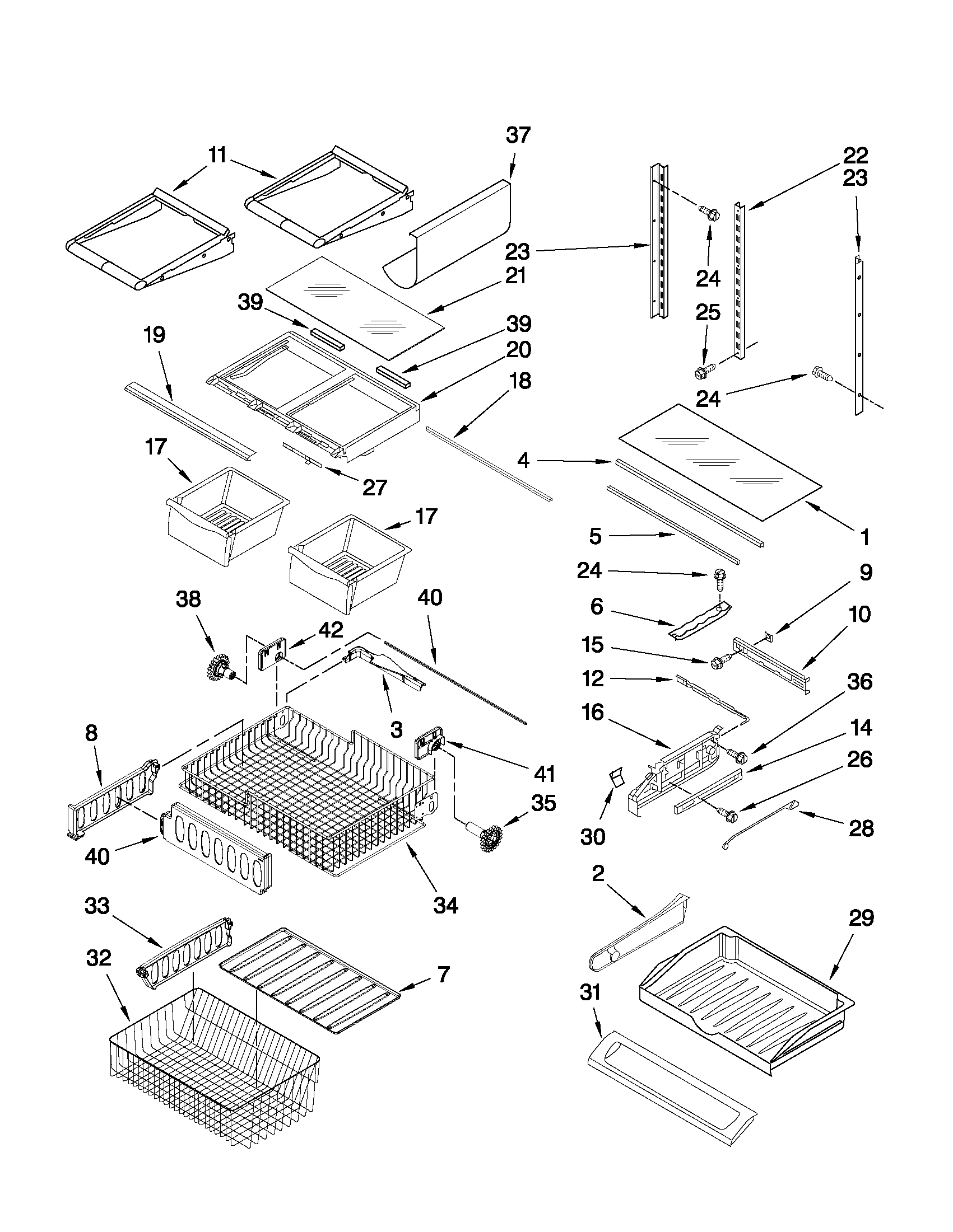 Shelf parts