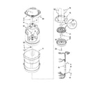 Maytag MVWB455YQ0 motor, basket and tub parts diagram