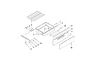 KitchenAid KERS205TWH0 drawer and rack parts diagram