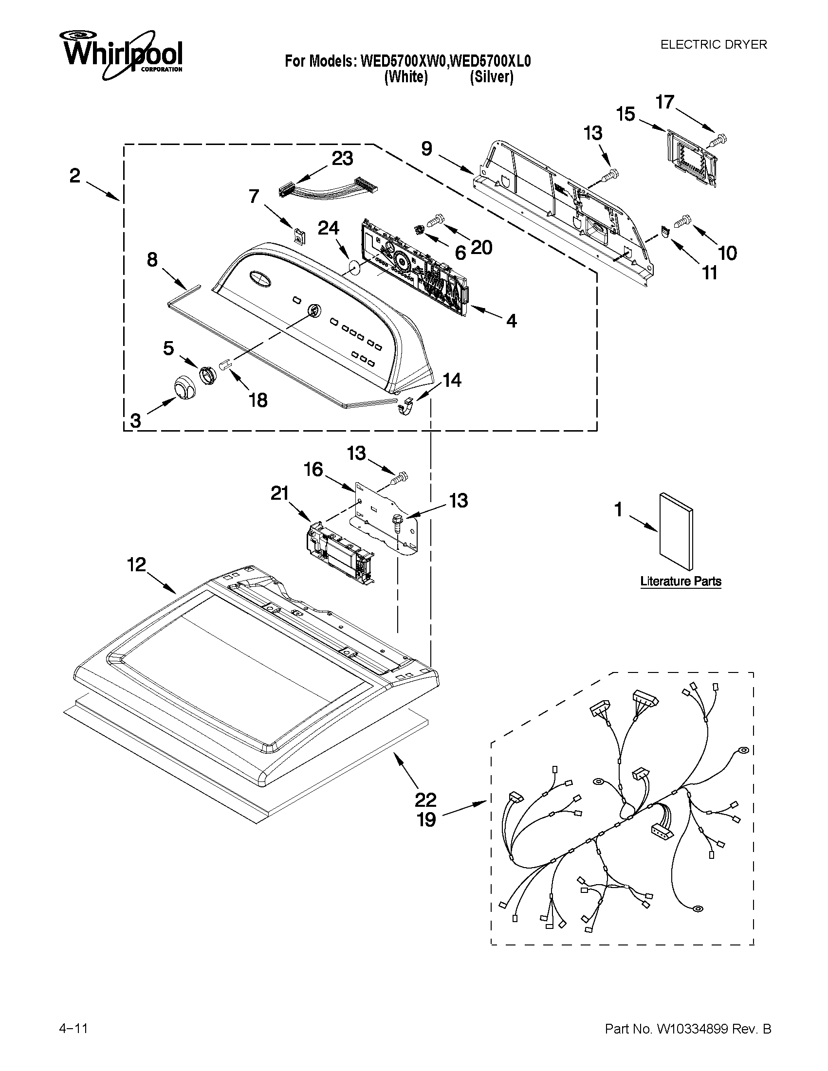 Top and console parts
