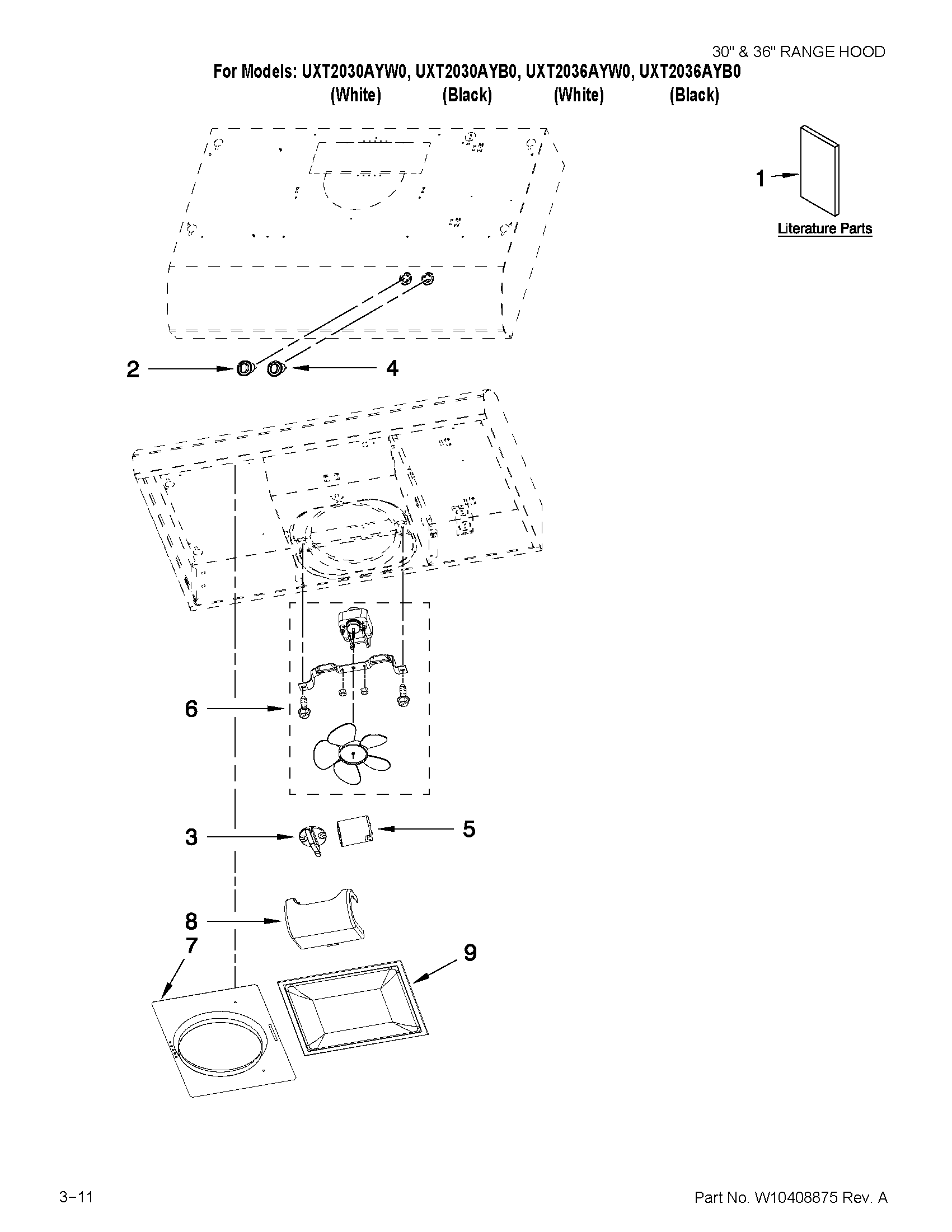 Range hood parts