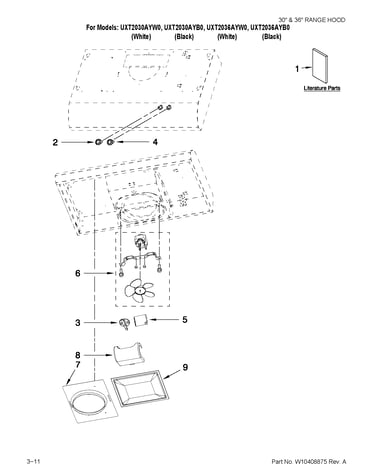 Range hood parts