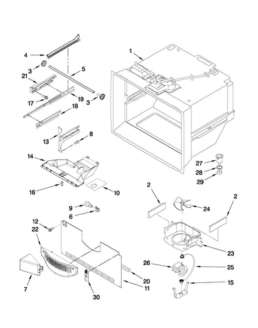 Freezer liner parts