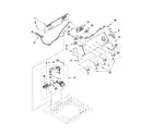 Whirlpool WTW4950XW1 console and water inlet parts diagram