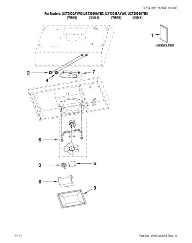 Range hood parts