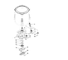 Whirlpool WTW5500XW1 gearcase, motor and pump parts diagram