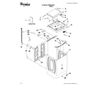 Whirlpool WTW5610XW1 top and cabinet parts diagram