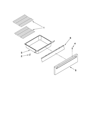 Drawer and rack parts