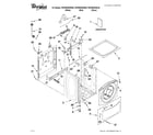 Whirlpool WFW9250WW02 top and cabinet parts diagram