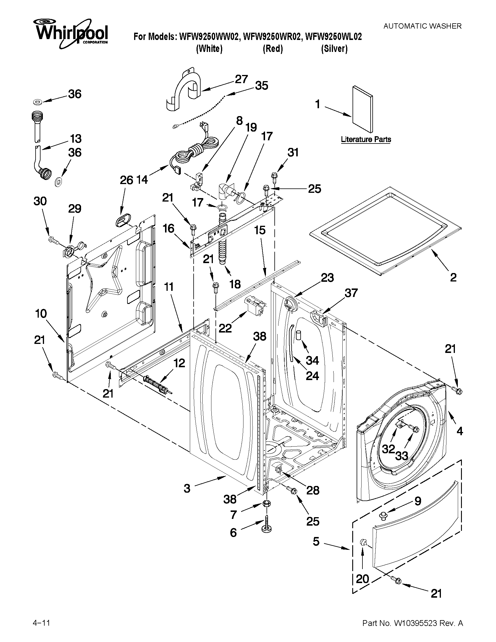 Top and cabinet parts