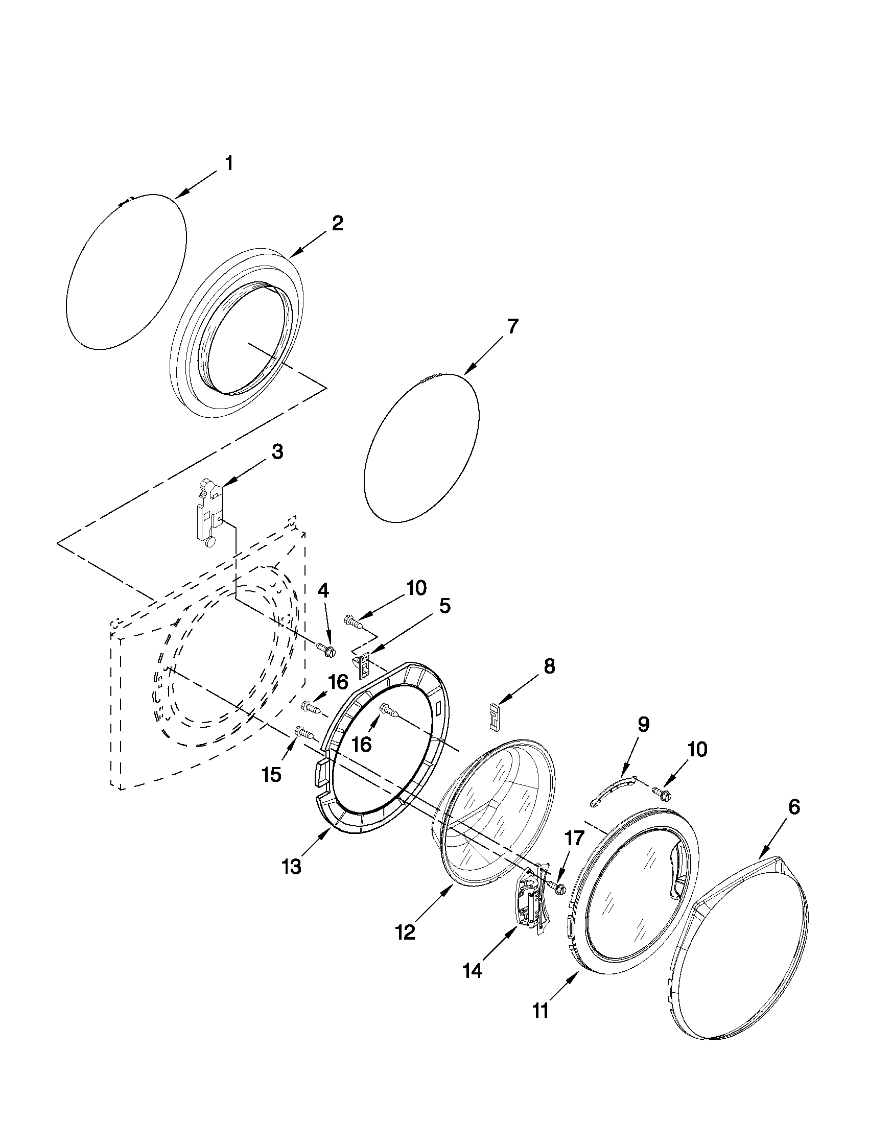 Door and latch parts