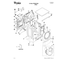 Whirlpool WFW9640XW00 top and cabinet parts diagram