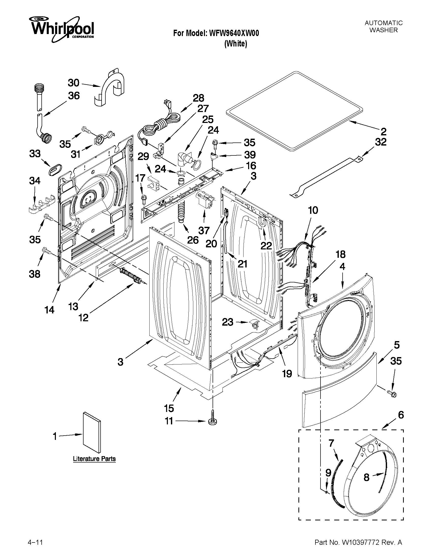 Top and cabinet parts
