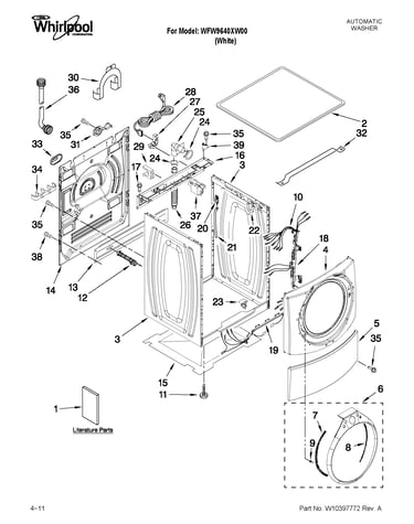 Top and cabinet parts