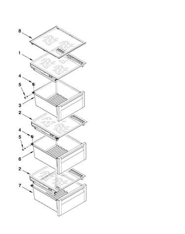Refrigerator shelf parts