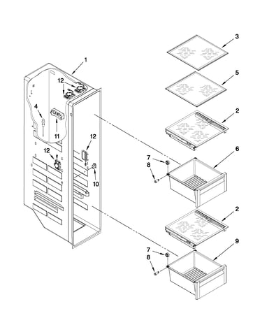 Freezer liner parts
